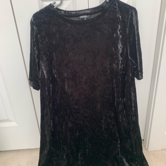 Black Velvet box dress XL - Picture 1 of 3